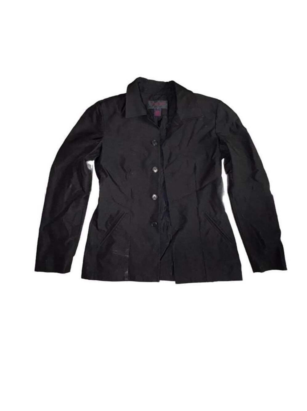 Vintage Ralph Lauren Black Down Blazer Jacket Size 6